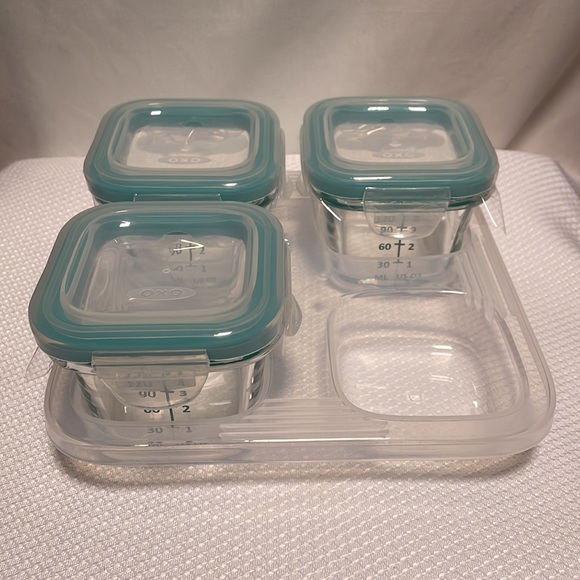 Oxo Other Oxo Glass Baby Blocks Freezer Storage Containers With